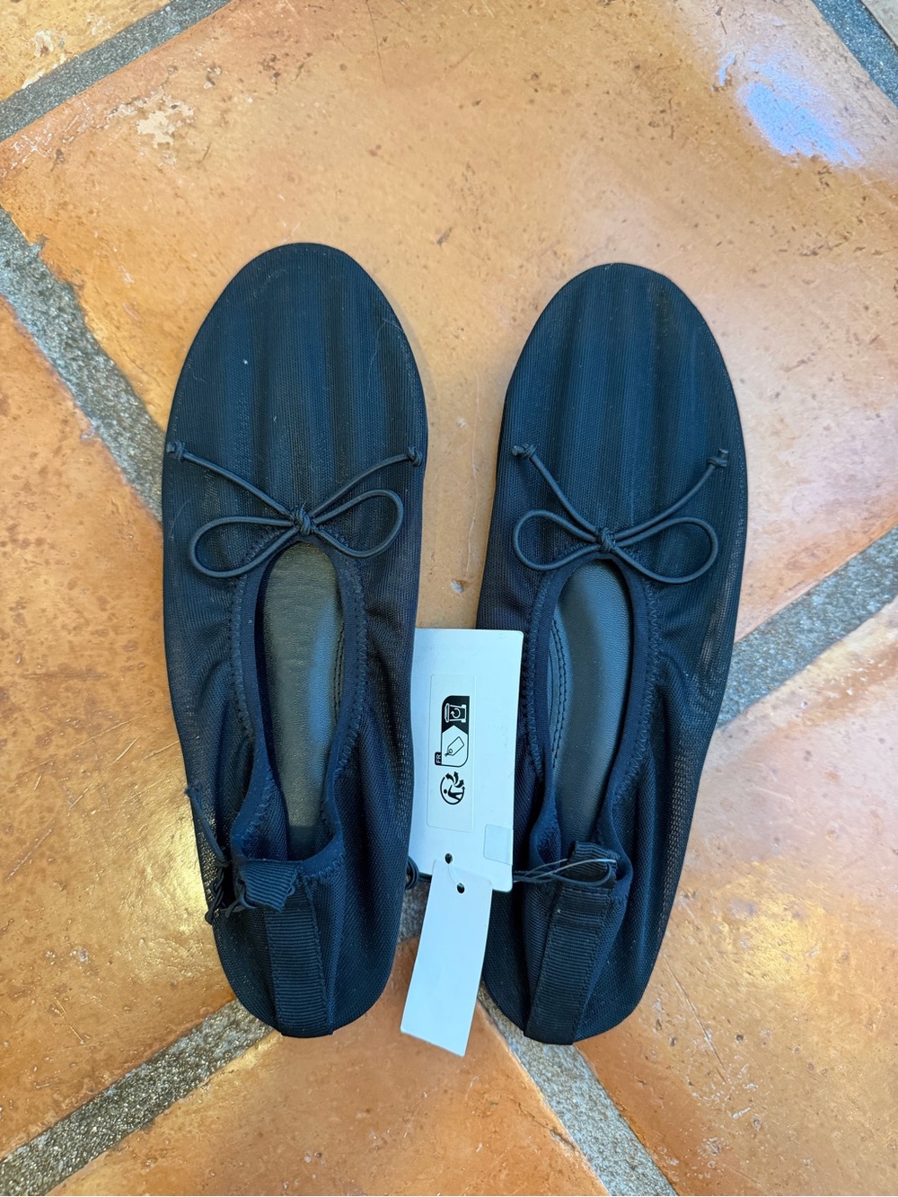 H&M Black Ballet Flats with Bow Detail